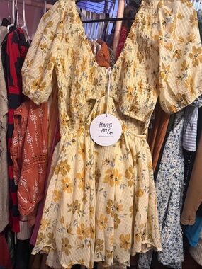 Princess Polly Yellow Floral Mini Dress
